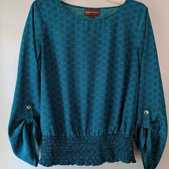 Dana Buchman Teal Green 3/4 Sleeve Top, Size Large, NWOT. - Picture 1 of 3